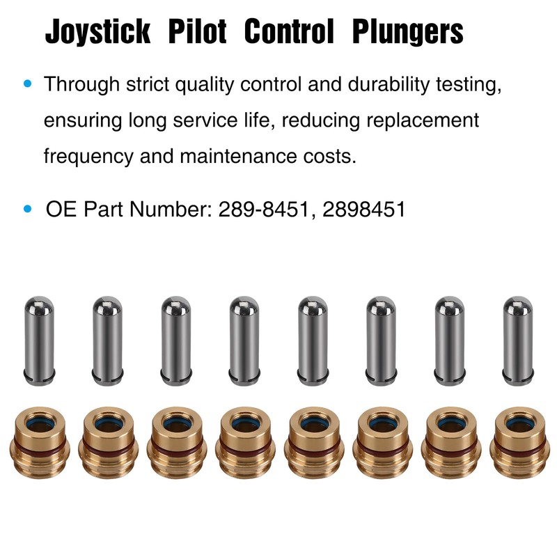 moseiny 289-8451 Joystick Pilot Control Plungers 8PCS Replacement for Caterpillar