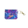 Mary Square Snap Closure ID Card Wallet With Key Hook,
