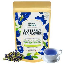 NATUREHANDPICK Butterfly Pea Flower Loose Tea, Premium Hand-Picked and Dried in Malaysia, Mini 0.52oz Loose Pack, Herbal Blue Tea, Rich in Antioxidants, 100% Natural, Sugar Free, Gluten Free, Soy Free
