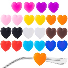 Winsyison 11 Pairs Heart Silicone Ear Grips, Anti-Slip Glasses Retainers Behind the Ear Hooks for Men & Women, Secure Eyewear Stopper for Sunglasses Reading Glasses- Multicolor