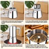 Vaolvpant No Coating 4 Cup Thickened 304 Stainless Steel Moka