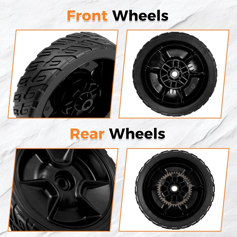 2 Pack 44710-VR8-N00ZA Front Wheels + 2 Pack 42710-VR8-N00ZA Rear