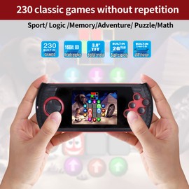 Handheld Game for Kids Built-in 230 HD Classic Retro Video Games USB Rechargeable 3.0 Inch Childrens Travel Electronics Toys Portable Gaming Player System Gift for Boys Girls Ages 4-8-12