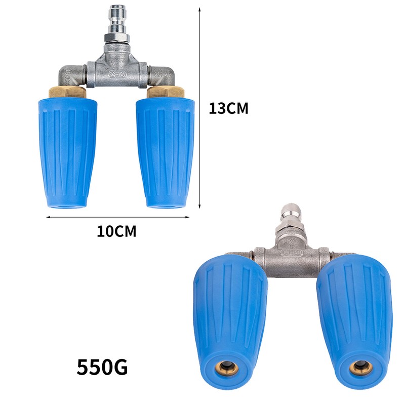 Pressure Washer Dual Turbo Nozzle 2mm Hole 4‑6GPM 4000PSI Pressure