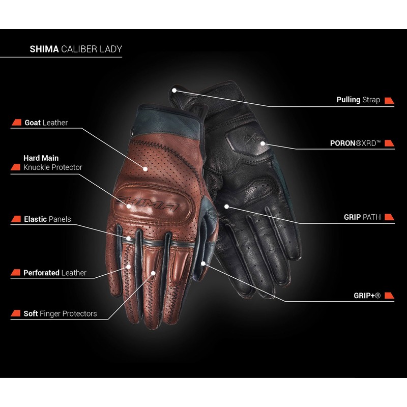 SHIMA CALIBER LADY, Women Retro Vintage Custom Summer Leather Motorcycle
