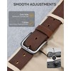 CHAOREN Brown Leather Belt Men, 38mm Mens Belts Casual, Everyday