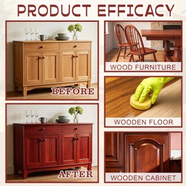 MISNINE 2Pcs Beeswax Wood Polish Spray, 120ml Natural Wood Cleaner & Polish for Furniture Floors Cabinets Tables Chairs, Deep Nourishing & Scratch Remover
