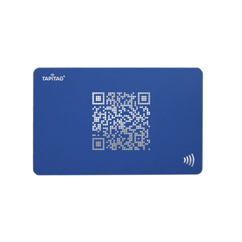 TAPiTAG Digital Business Card NFC Tag + QR(Blue)