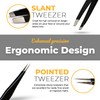 Slant Tweezers By The Razor Bump Co. | Stainless Steel,