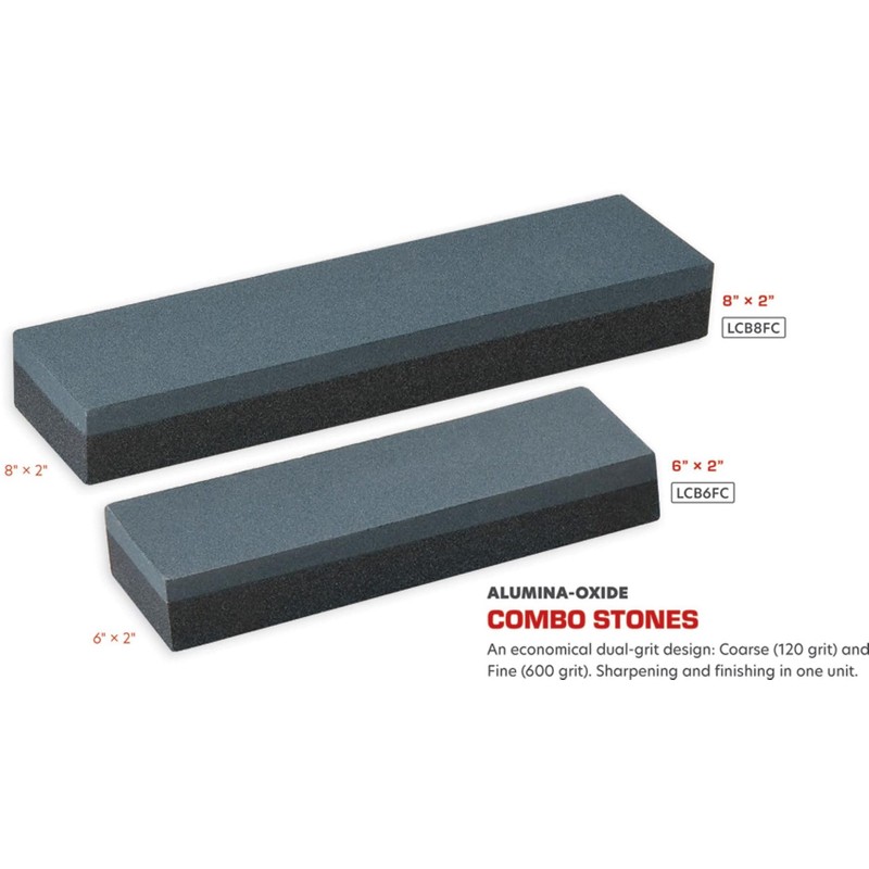 Lansky Sharpeners Fine/Coarse Combo Stone - Grey, 8 Inch