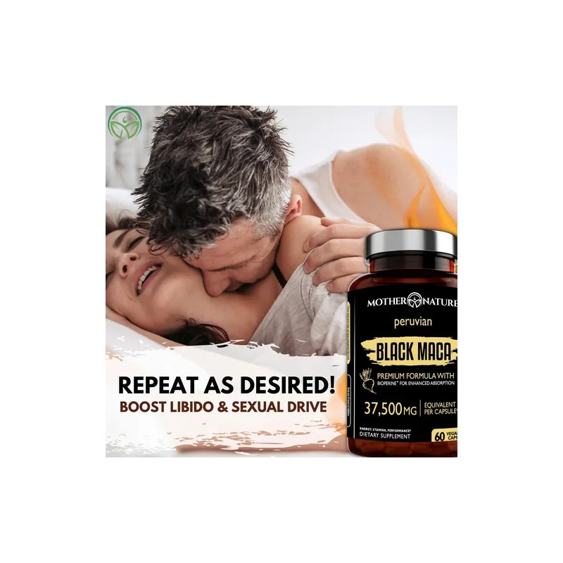 Black Maca Root 50:1 Extract 37,500 Mg 60 Cápsulas