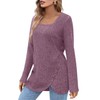 Womens Long Sleeve Tops Square Neck Jumpers Ladies Lightweight Sweatshirt