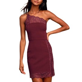 Free People Premonitions Bodycon Slip Dress Vetiver Bloom XL Red