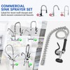 COOLWEST Pre Rinse Spray Valve with 44” Commercial Sink Sprayer