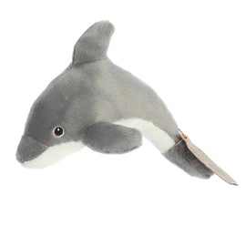 Aurora® Eco-Friendly Eco Nation™ Eco Softies™ Dolphin Stuffed Animal - Environmental Consciousness - Recycled Materials - Grey 8 Inches