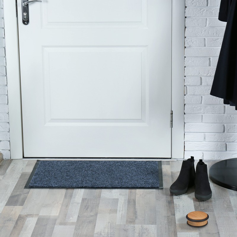 Relaxdays Door Stop Floor Heavy Door Stop Stainless Steel Rubber