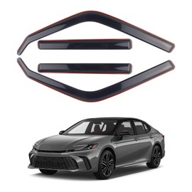 SAOKNCE 4 Pieces in-Channel Extra Durable Rain Guards Fit for 2025-2026 Toyota Camry,Window Deflectors,Window Visors (Smoke Black)