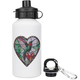 Azeeda 400ml 'Hummingbird with Heart' Kids Reusable Water/Drinks Bottle (WT00081347)