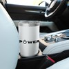 Creative Typography Minimalist Design "Power" Stainless Steel Insulated Tumbler