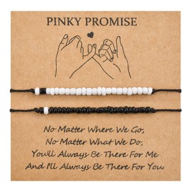 VU100 Couples Gifts, Matching Couples Bracelets Gifts for Him and Her Long Distance Relationship Bracelet Christmas Birthday Anniversary Valentines Day Gifts for Boyfriend Girlfriend Wife Husband