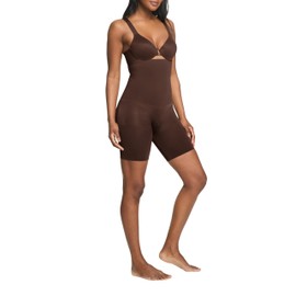 SPANX ASSETS High-Waist Mid-Thigh Short - Seamless Shapewear Shorts - Ultra-Firm Compression - Thigh & Tummy Control - Breathable - Chestnut Brown - XL