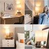 GGOYING Bedside Table Lamp, Pull Chain Table Lamp with USB