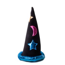 Funny Party Hats Wizard Hat - Gorro Merlin - Accesorios de disfraz de mago - Sombrero de mago negro (colorido)