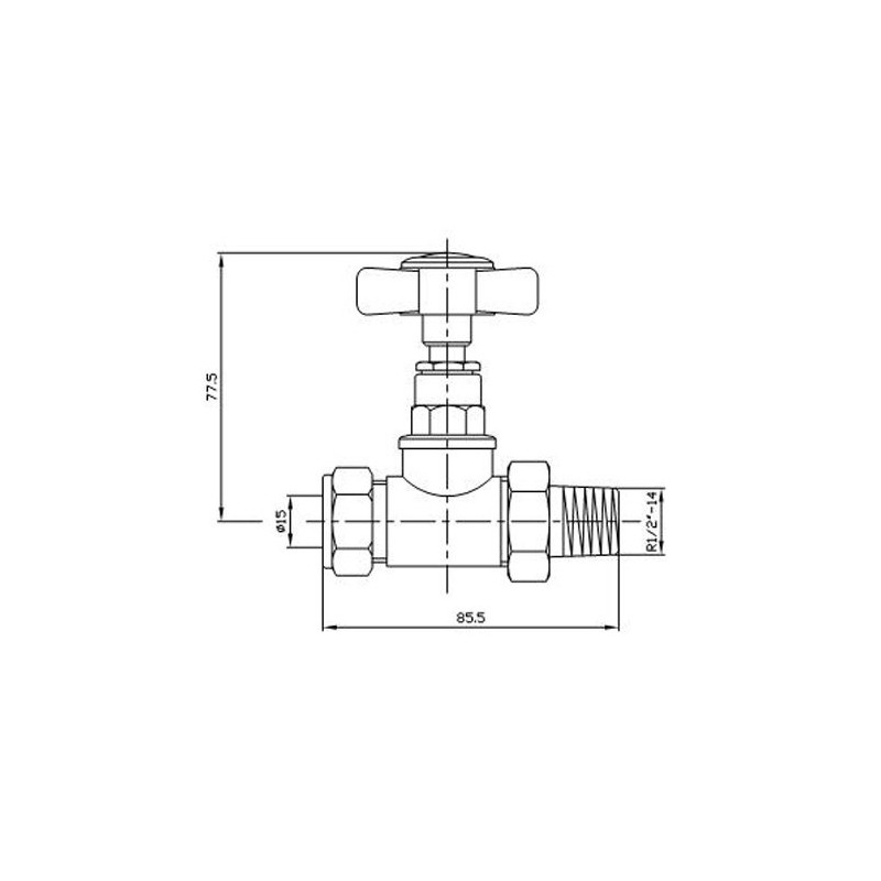 iBathUK Regency Thermostatic Radiator Valve,Solid Brass,Straight Radiator Valve Pair, Universal