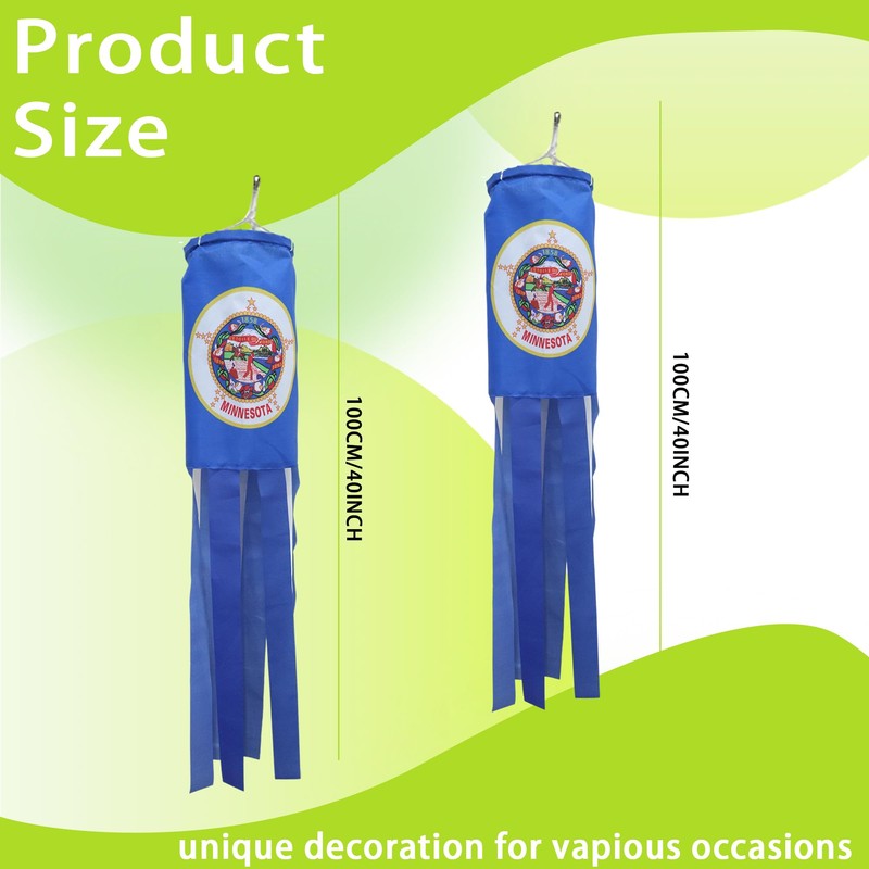 WindSock Flag 2 Pack,Stripes Wind Socks For Yard And Garden
