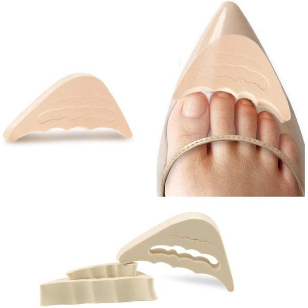 2 Pairs Soft Sponge Half Insoles, Reusable Big Toe Plug