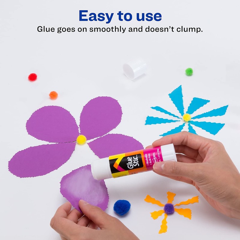 Avery 00196 Permanent Glue Stic, White Application, 1.27 oz. Stick,