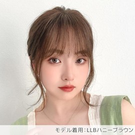 BrightLala p245-LLB Bangs Wig, Fully Hand-Planted, Human Hair Mix, Natural Hair Extension, Partial Wig