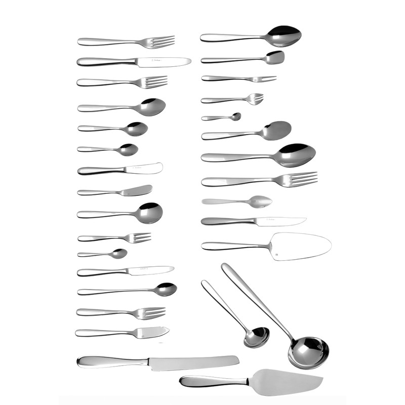 Fortessa Grand City 18/10 Stainless Steel Flatware Gourmet Flat Sauce