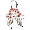 Ambesonne Flower Apron, Hand Drawn Lady with Roses on Her