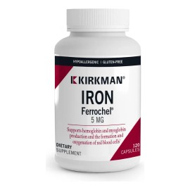 Kirkman Hierro Ferrochel 5mg 120 Cpsulas Hipoalergnico