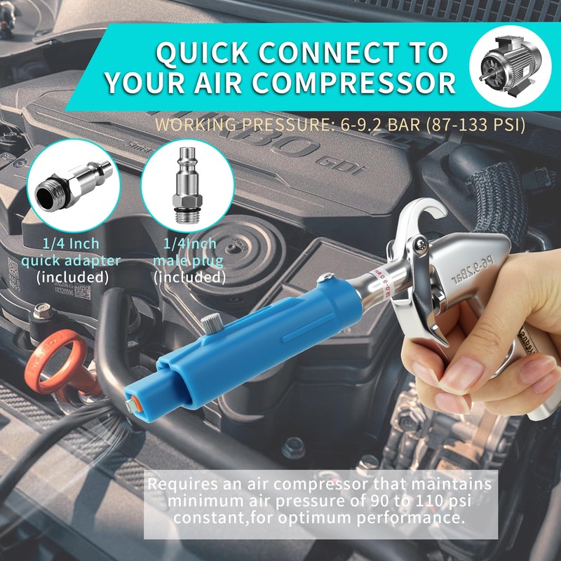 GOCCIDA Upgraded Tornado Air Blow Gun for Deep Car Cleaning