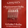 Holiday Time 2x Replacement Christmas Light Bulbs 5 Clear 2.5V