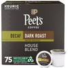 Peet's Coffee Decaf Dark Roast K-Cup Pods, House Blend, 75