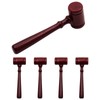 MDEOOSKY 5Pcs Judge Gavel Wood Decor Small Wooden Hammer Judge