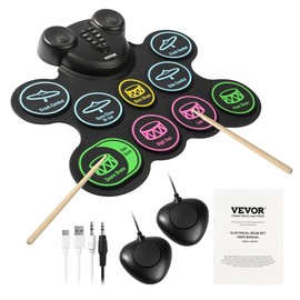 VEVOR Electric Drum Set 7-Pad with Headphone Jack Pedals Speaker for Beginners & Kids - specification: Set C