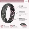 ThunderFit Silicone Wedding Bands for Women, Breathable Printed Design 5.6mm