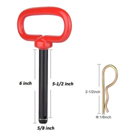 Accesorios de pasador de enganche para tractores, pasador de horquilla, 5/8*5-1/2