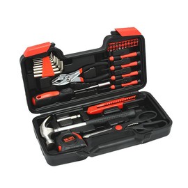 【520 Gift】39-Piece Comprehensive Household Hardware Kit - Durable Carbon Steel Manual Toolkit for DIY Projects and Home Repairs - Ideal for Handymen and Homeowners:_Pink- 1set