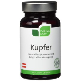 NICApur Copper, with the trace element copper to improve supply, pure substance without additives, 60 capsules