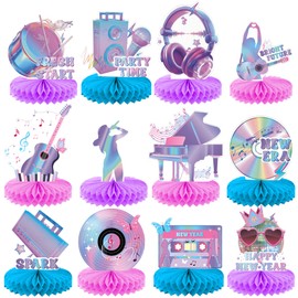 KatchOn, New Years Centerpieces for Tables - Pack of 12, New Years Music Centerpieces | Nye Centerpieces, New Years Eve Party Supplies 2025 | New Year Centerpieces, Music Theme Party Decorations