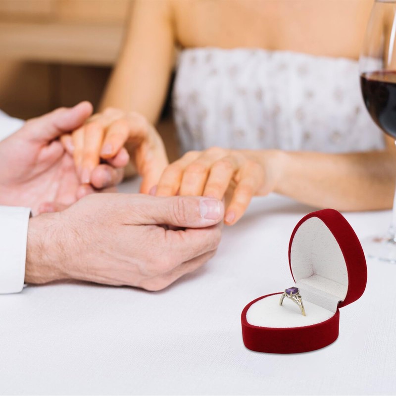 WisePoint Ring Box, Velvet Ring Storage Box Exquisite Ring Jewelry