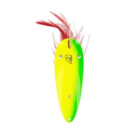 Dardevle - Anzuelo de Pesca Weedless - Chartreuse/Green Stripe - 3/4 oz - 2 7/8" x 1 3/16"