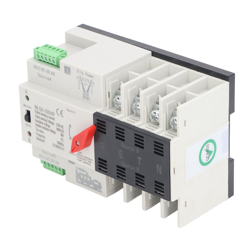 AC220V Dual Power Automatic Transfer Switch 4P Millisecond Switching Generator