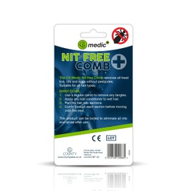 CS Medic - Standard Quality Metal Round Lice Nit Louse Detection Removal Comb Regular Use