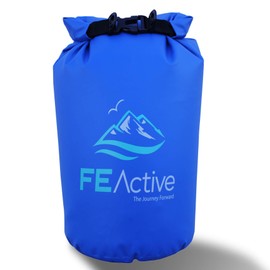FE Active - 15L Eco Friendly Waterproof Dry Bag Sack Great for all Outdoor and Water related activities. Lined rim at the opening for maximum insulation when compressing - Carrying strap included Blue